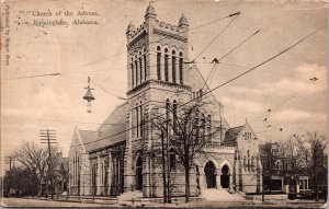 Postcard Church of the Advent in Birmingham, Alabama