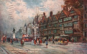 Vintage Postcard 1935 The Old Houses Holborn And Entrance To Staple Inn London