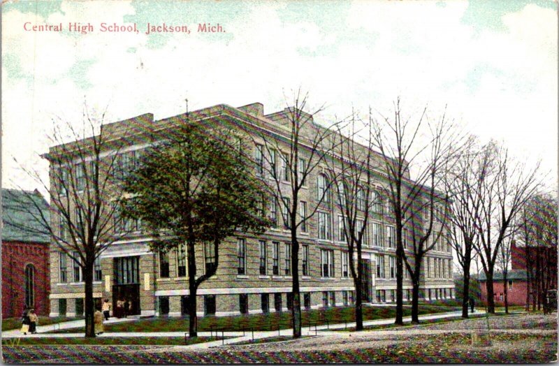 Postcard Central High School in Jackson, Michigan