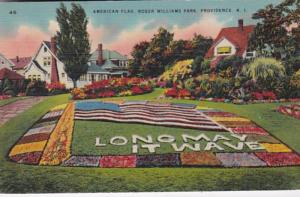 Rhode Island Providence Roger Willims Park American Flag
