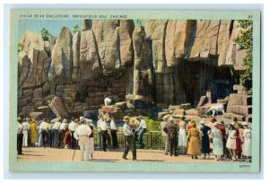 c1940's Polar Bear Enclosure Brookfield Zoo Chicago Illinois IL Vintage Postcard