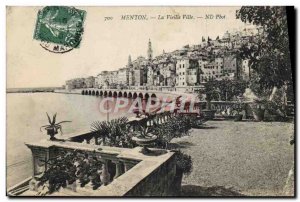 Old Postcard Menton Old Town