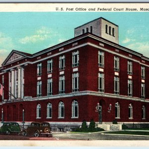 1938 Mason City, IA Post Office Federal Government Court House PC Roadside A263