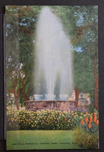 Lansing, MI - Memorial Fountain, Central Park