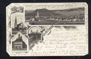 1902 GRUSS AUS TUTTLINGEN GERMANY MULTI VIEW VINTAGE POSTCARD