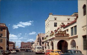 Tucson Arizona AZ Street Scene Bus Yellow Cab Vintage Postcard