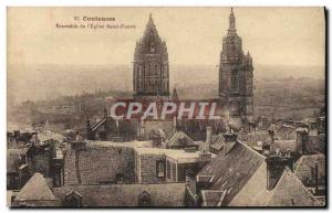 Old Postcard Coutances Ensemble of St. Peter & # 39eglise