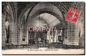 Batz Old Postcard Interior of & # 39eglise