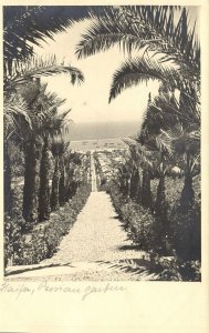 israel palestina, HAIFA, Persian Garden (1910s) RPPC Postcard