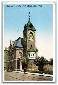 c1910 Bureau De Poste Post Office Hull Quebec Canada Antique Postcard