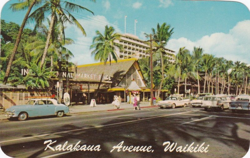 Hawaii Waikiki Kalakaua Avenue Showing International Market sk5717