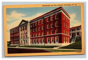 Vintage 1930's Postcard Chesapeake & Ohio Hospital Huntington West Virginia