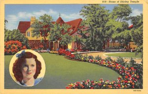 Home of Shirley Temple View Postcard Backing 