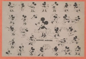 Minnie Mouse Antique Cartoon Model Sheet Walt Disney Postcard