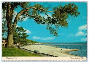 1975 Community Pier Ocean Springs Mississippi Beach Overlooking Posted Postcard