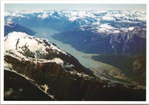 Stewart BC British Columbia Aerial View Unused Vintage Postcard D36