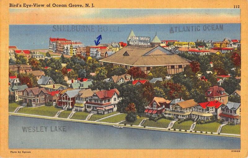 Ocean Grove Auditorium, New Jersey Antique Postcard (T3465)