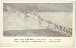 Grand Island South Bridge 3383 ft. over Niagra River Buffalo New York 1935