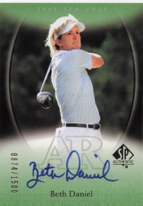 Beth Daniel Authentic Rookies 2004 Golf SP Hand Signed Autograph Card
