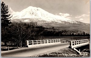 Mount Shasta From Pacific Highway California CA RPPC Real Photo Postcard