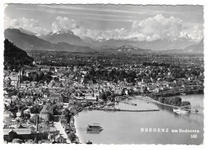 Austria Bregenz am Bodensee Panorama Werner Branz Glossy Real Photo 4X6 Postcard