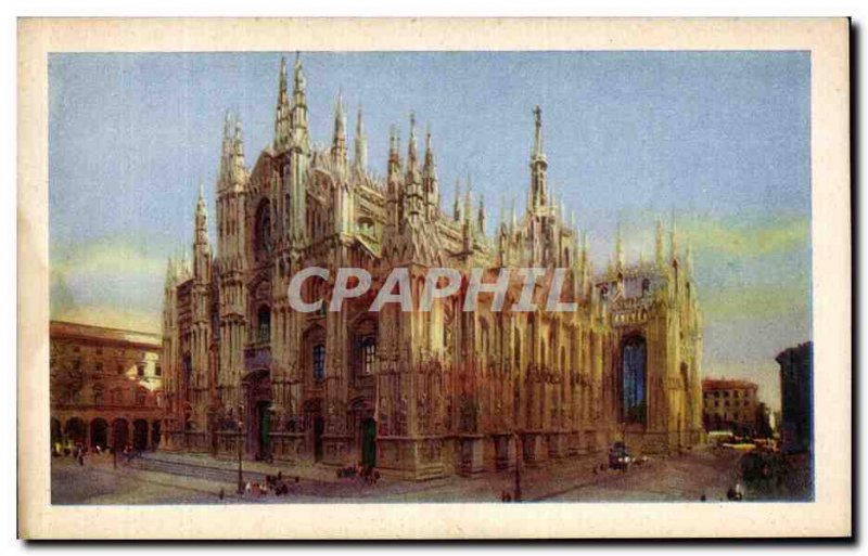 Postcard Old Milan Duomo Ii