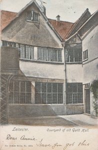 Leicestershire Postcard - Courtyard of Old Guild Hall      DR948