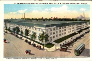 Washington, D.C.  ORDNANCE DEPARTMENT BUILDING~Old RR Station  ca1920's Postcard