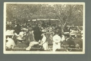 Magnolia IOWA RP 1910 OLD SETTLERS DAY Speaker Crowd nr Missouri Valley Logan 