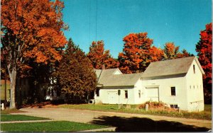 Coolidge Homestead Plymouth Vermont VT Exterior Fall Scene Postcard VTG UNP 
