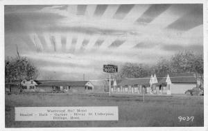 Billings Montana Westward Ho Motel Street View Antique Postcard K99333