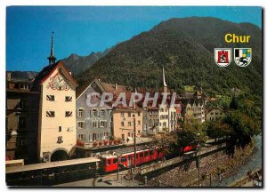 Postcard Modern Obertor Chur mit RhB