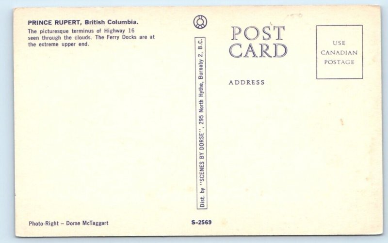 PRINCE RUPERT aerial view CANADA Postcard
