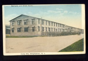 Wrightstown, New Jersey/NJ Postcard, Camp Dix, Barracks & Street