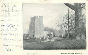 Postcard Uk England Seaton parish church Barton's series