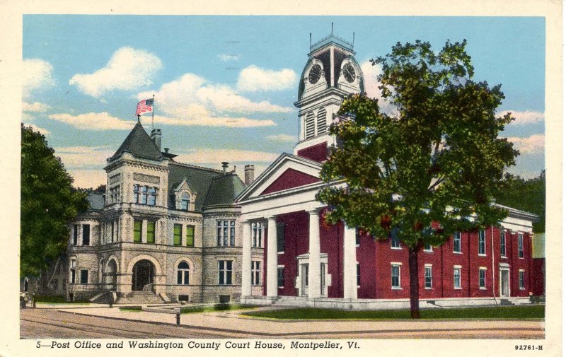 VT - Montpelier. Post Office and Washington County Courthouse