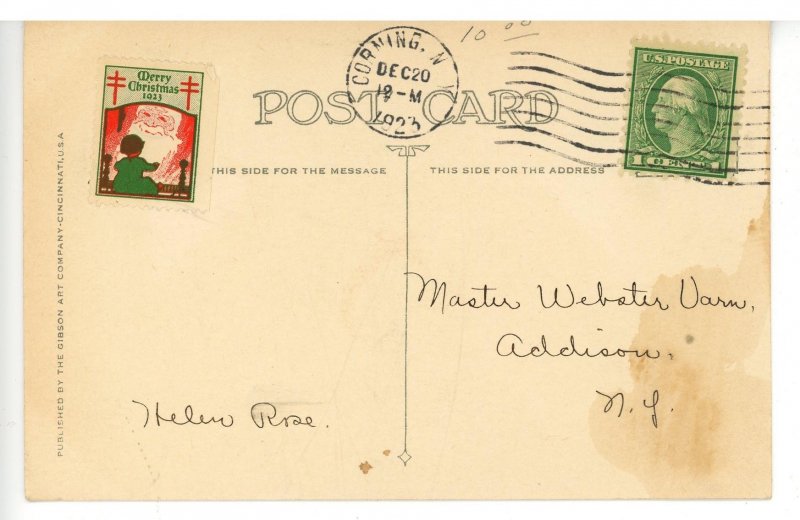 Kewpies by Rose O'Neill. Pub. By Gibson Art Christmas- Chimney Flue