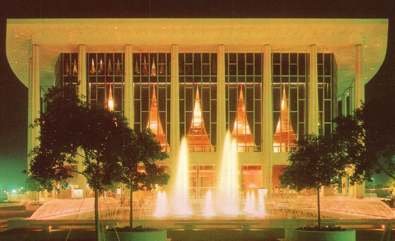 Vintage Postcard Symphony Hall Opera House Music Center Los Angeles