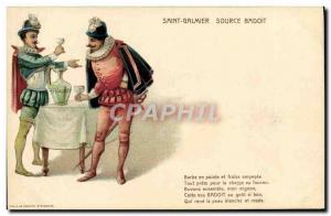 Old Postcard Saint Galmier Source Badoit Hunt faucoun Raptor