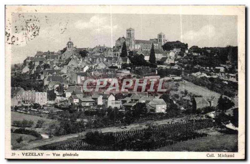 Old Postcard Vezelay General view