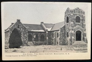 Vintage Postcard 1901-1907 New Chapel, Pine Grove Cemetery, Manchester, NH