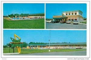 3-Views, Swimming Pool, Classic Cars, Canada Motel, Berthierville, Quebec, Ca...