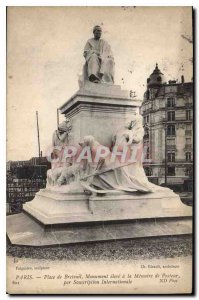 Old Postcard Paris Place de Breteuil high Monument Pasteur's Memory