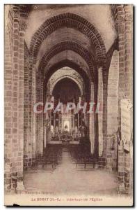 Dorat - Interior of & # 39Eglise - Old Postcard