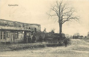 WWI era Postcard Epinoville Meuse France German Feldpost 1916