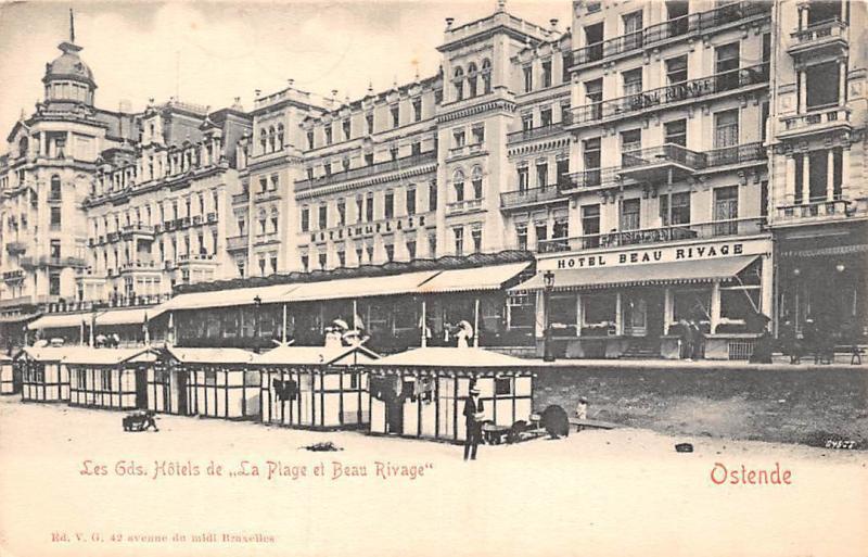 Belgium Ostende Les Grands Hotels De La Plage Et Beau