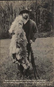 Cascades Washington WA Mountain Goat Skin Hunting Gun Wischmeyer c1910s RPPC