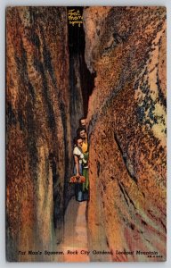 Lookout Mountain Georgia~Fat Man's Squeeze~Rock City Gardens~Vintage Linen PC