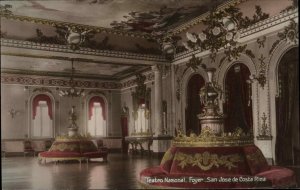 San Jose Costa Rica CR Teatro Nacional Tinted Real Photo Vintage Postcard