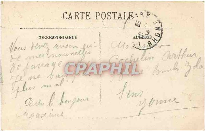 Old Postcard Lyon Place de la Republique Le Carnot Monument